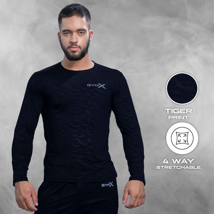 Tiger Blue Skin Full Sleeve Tee- Sale - GymX