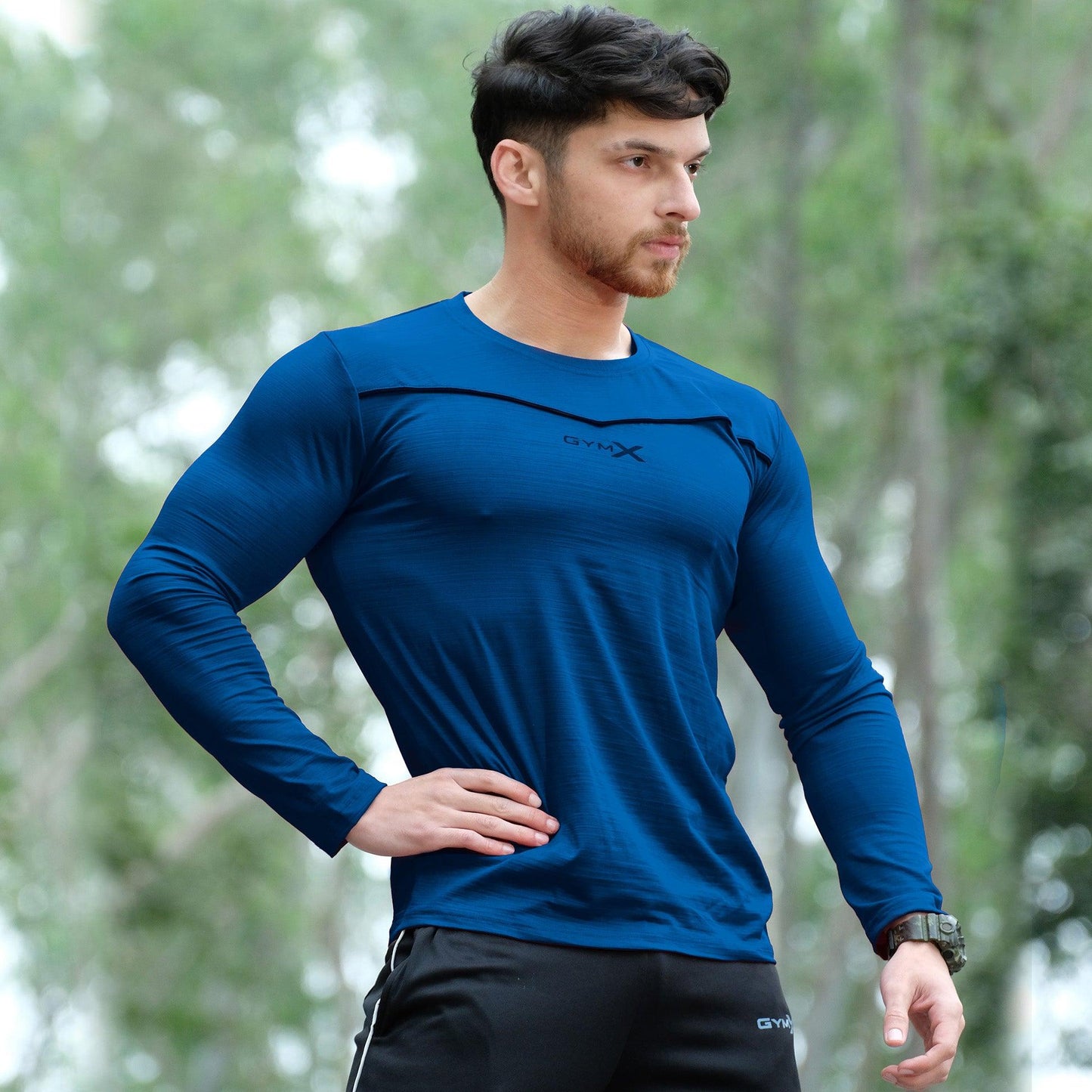 Blade Full Sleeve GymX Tee: Persian Blue