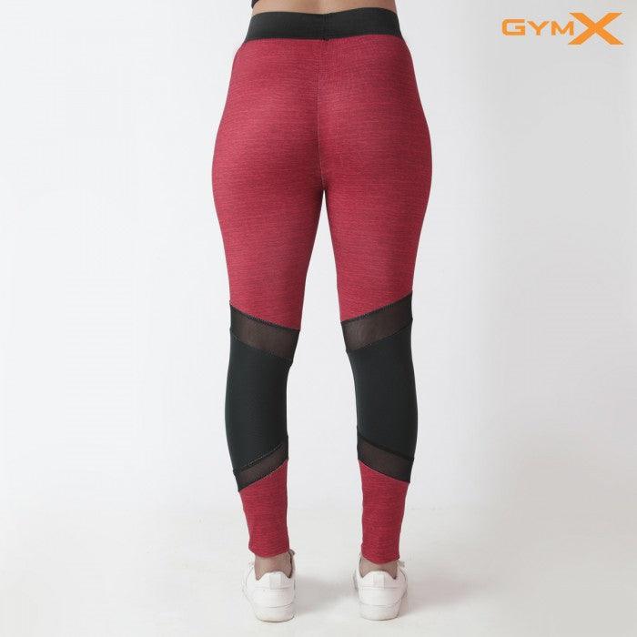 Sculpted Mesh Leggings 2.0- Wine Red- Sale - GymX