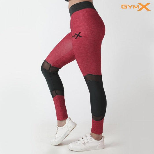 Sculpted Mesh Leggings 2.0- Wine Red- Sale - GymX