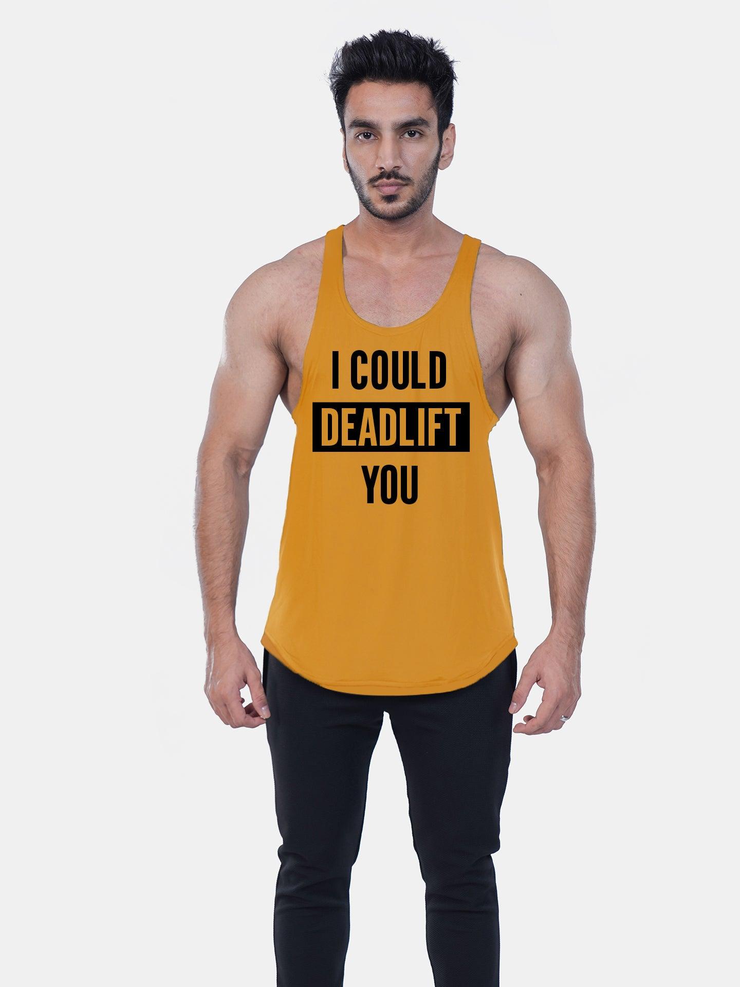 I Could Deadlift You Stringer(Ferrari Yellow)- Sale - GymX