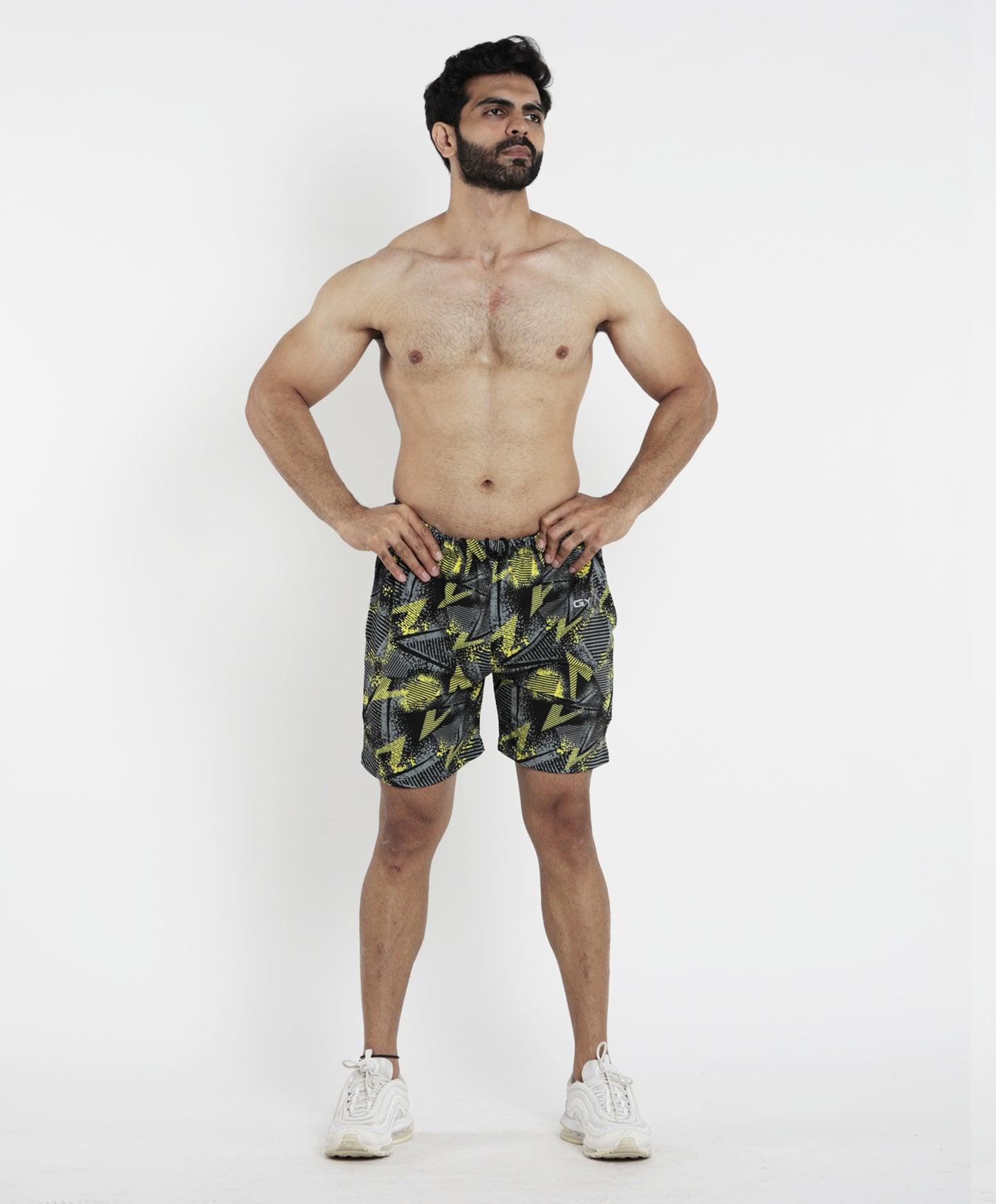 Bolt Yellow Camo Shorts - Sale - GymX