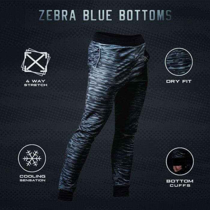 Zebra Blue Stripe Bottoms - Reflex Series - Sale – GymX